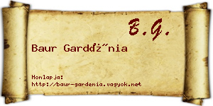 Baur Gardénia névjegykártya